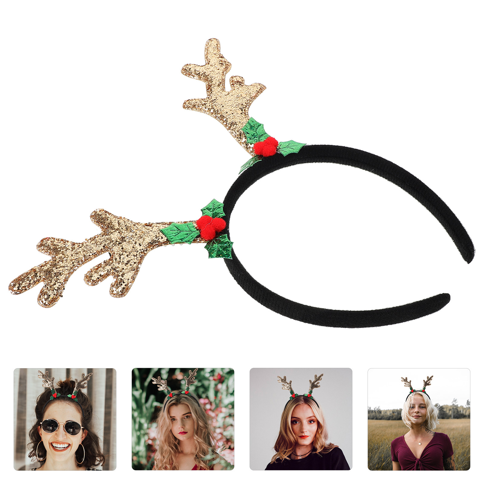 Reindeer Antlers Headband - Antler Headband Lightweight Sturdy Halloween Reindeer