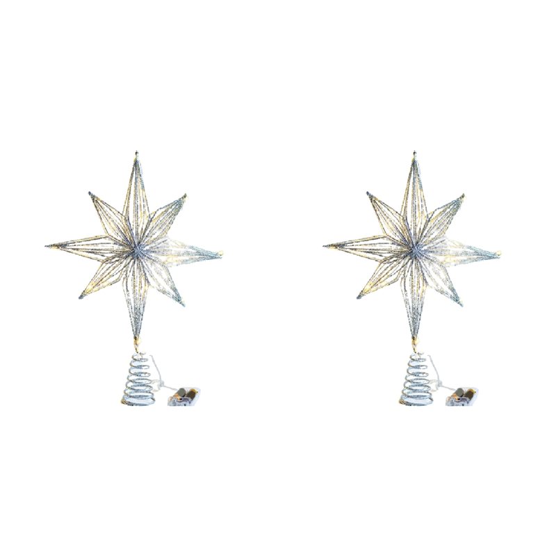 Star Tree Topper - 【LAST CHANCE】2X Christmas Tree Toppers Star