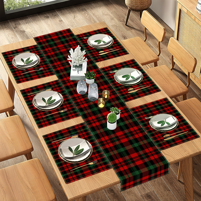7-Piece Christmas Placemat and - Christmas Table Runner review and price
