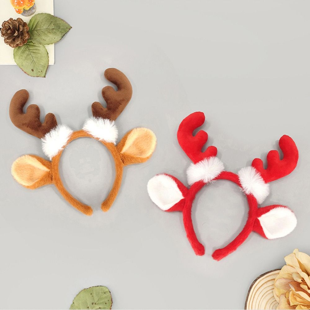 Plush Antler Headband Cute Fes - Reindeer Antlers Headband review and price