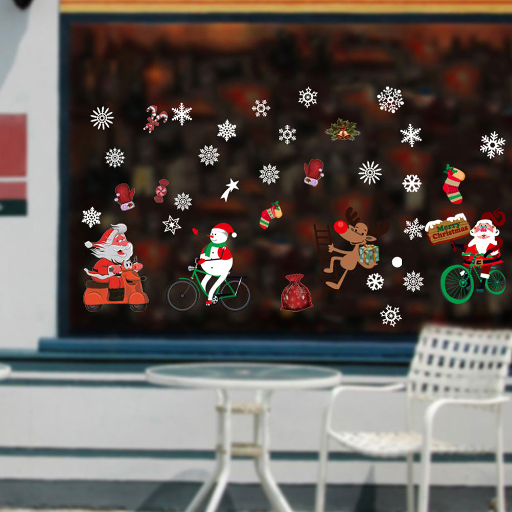 Window Winter Sticker Scene Ho - Snowflake Window Decal review and price