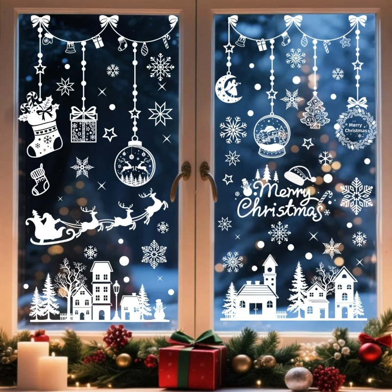196pcs/9 Sheets Christmas Stat - Snowflake Window Decal review and price