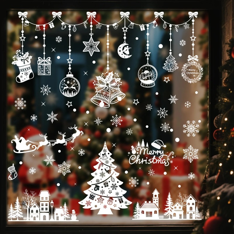 196pcs/9 Sheets Christmas Stat - Snowflake Window Decal review and price
