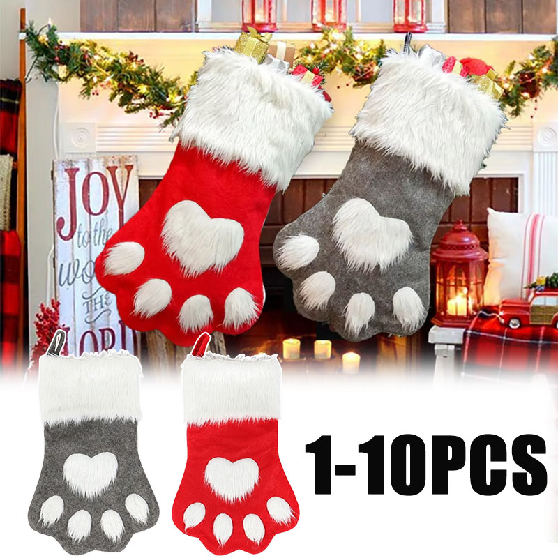 1/3/5/10PCS Cute Large Capacit - Christmas Stocking Hanging review and price