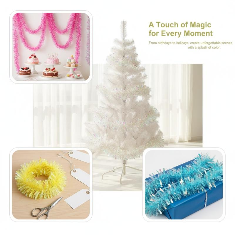 Light Green Iridescent Hologra - Tinsel Garland Decoration review and price