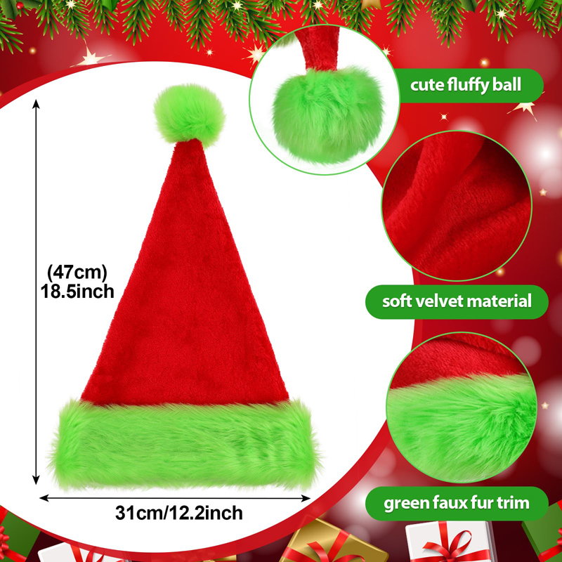 1pc, Santa Claus Hat Christmas - Santa Hat Plush review and price