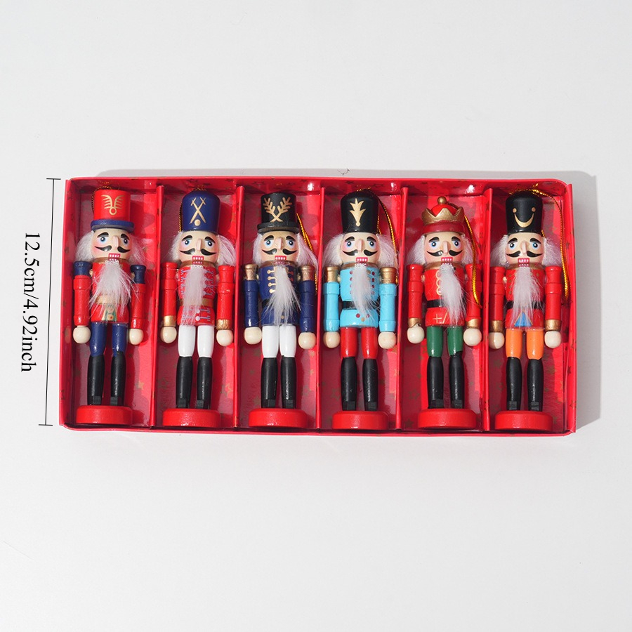 6pcs Christmas Nutcracker Wood - Nutcracker Figurine review and price