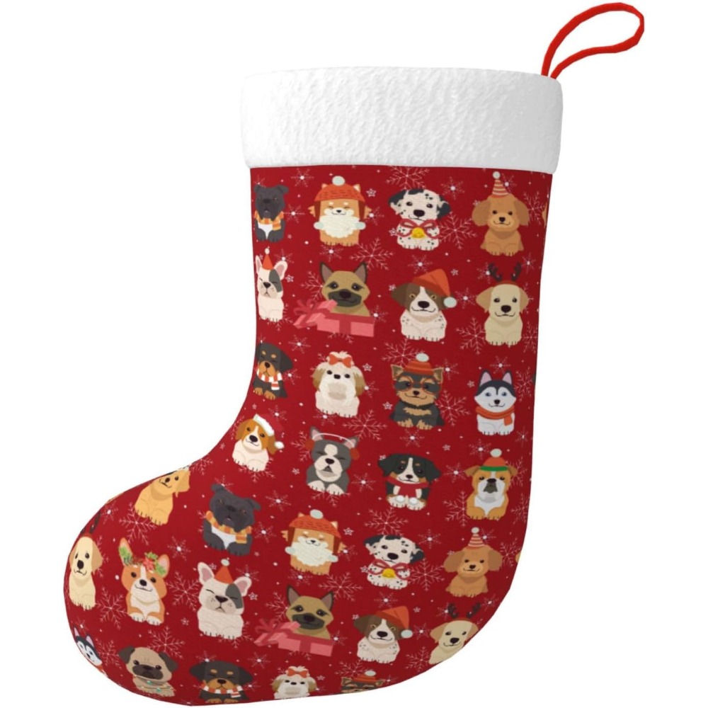 Cute Christmas Dogs Christmas  - Christmas Stocking Hanging review and price