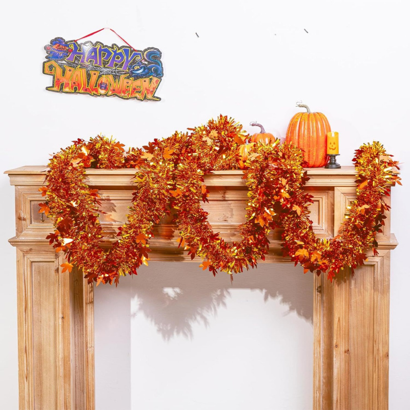 2pcs Thanksgiving Fall Maple L - Tinsel Garland Decoration review and price