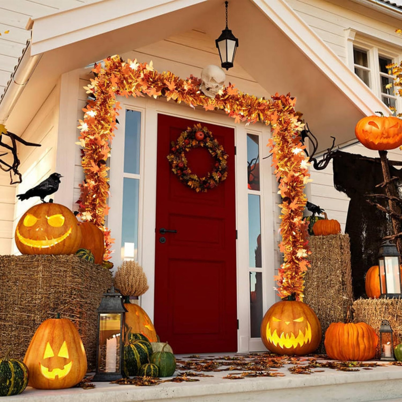2pcs Thanksgiving Fall Maple L - Tinsel Garland Decoration review and price