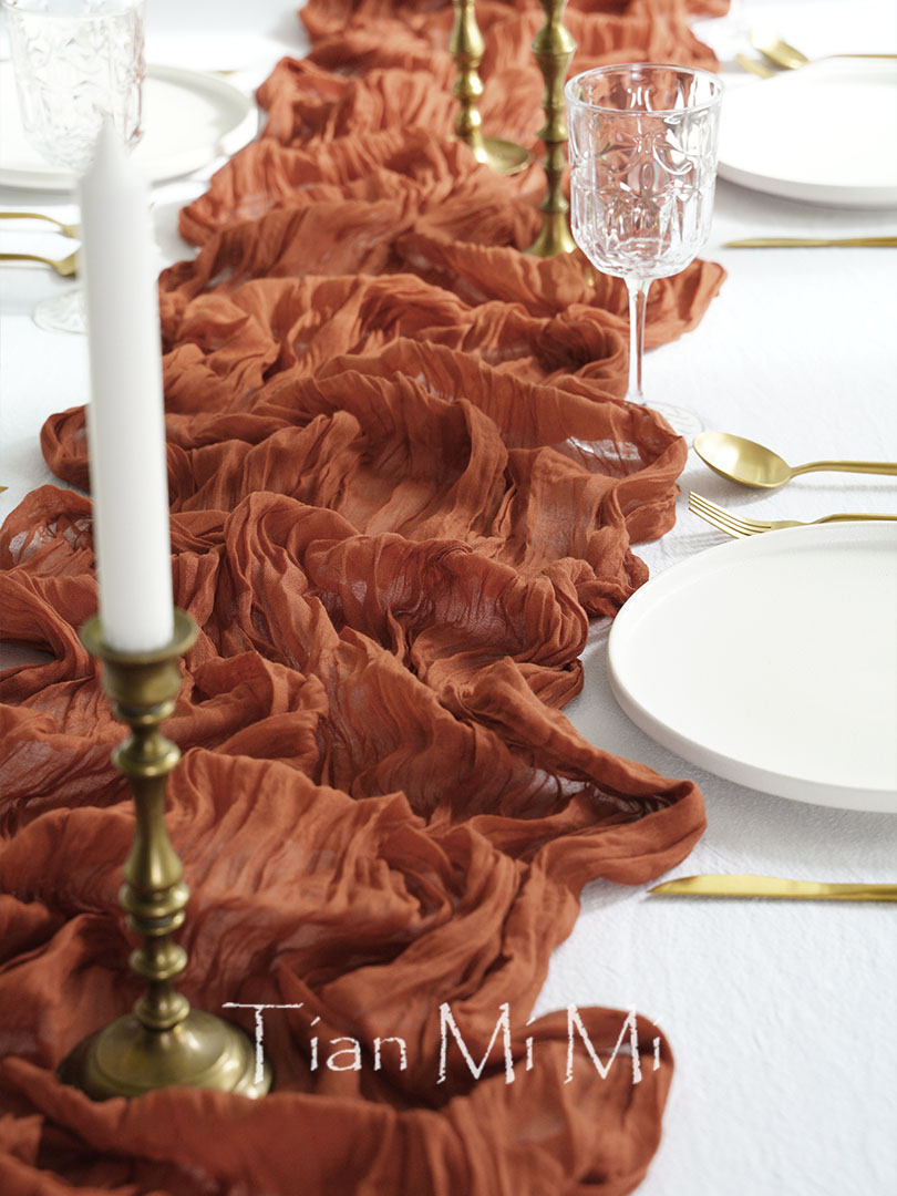 Semi-Sheer Gauze Table Runner  - Christmas Table Runner review and price