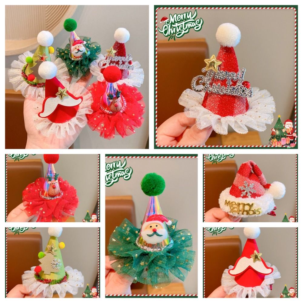 Cute Star Christmas Hair Clip  - Santa Hat Plush review and price