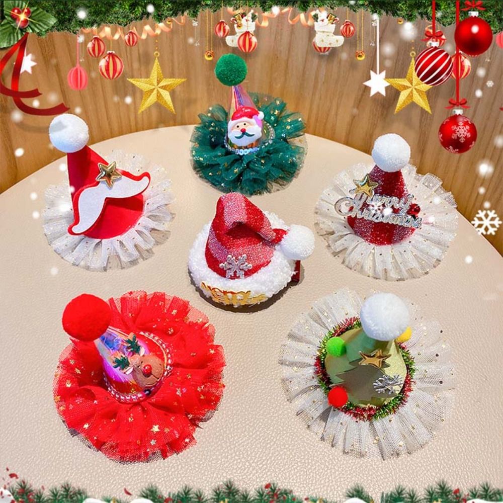 Cute Star Christmas Hair Clip  - Santa Hat Plush review and price