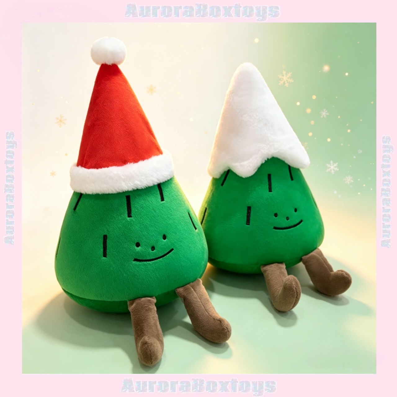 2026 Cartoon Christmas Tree Pl - Santa Hat Plush review and price