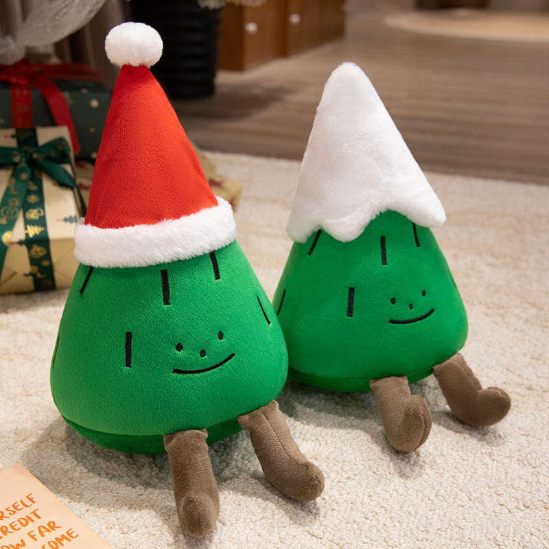 2026 Cartoon Christmas Tree Pl - Santa Hat Plush review and price
