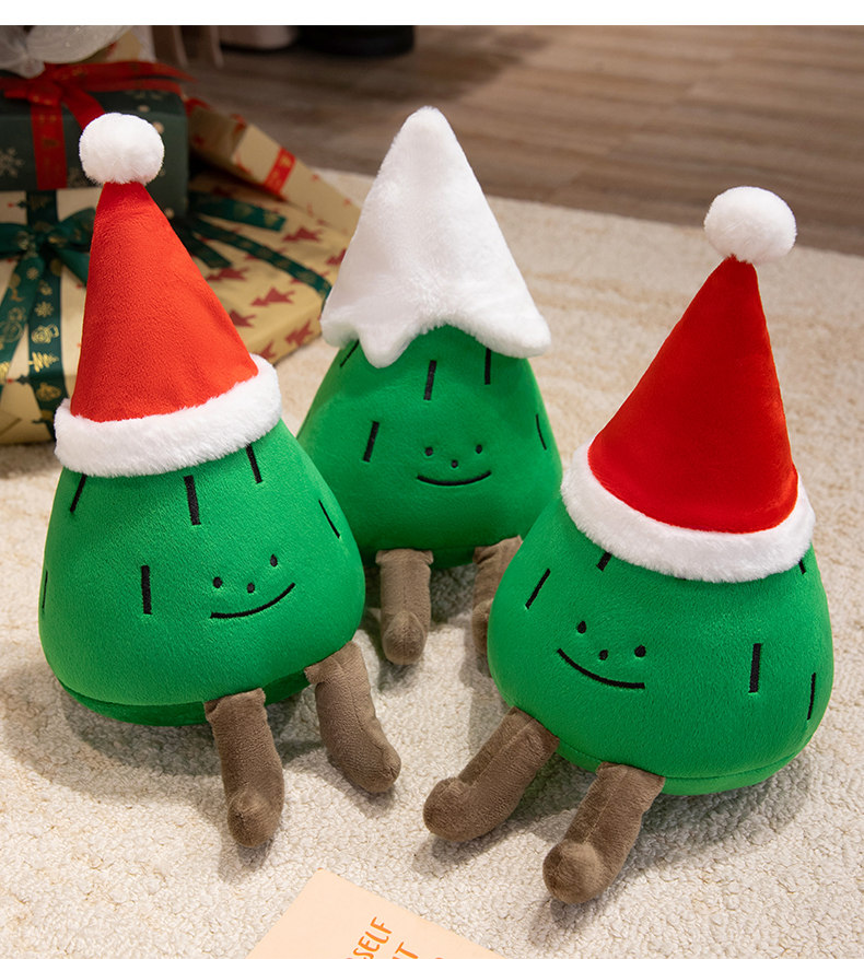 2026 Cartoon Christmas Tree Pl - Santa Hat Plush review and price