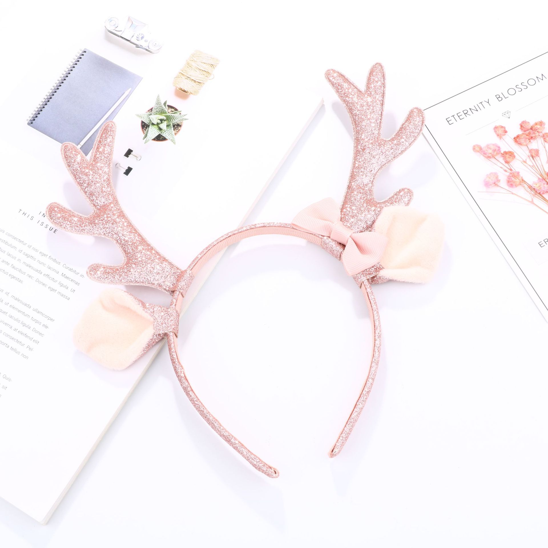 Cute Pink Glitter Reindeer Ant - Reindeer Antlers Headband review and price