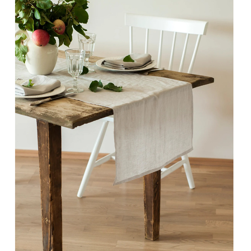 100% Linen Stone Washed Table  - Christmas Table Runner review and price